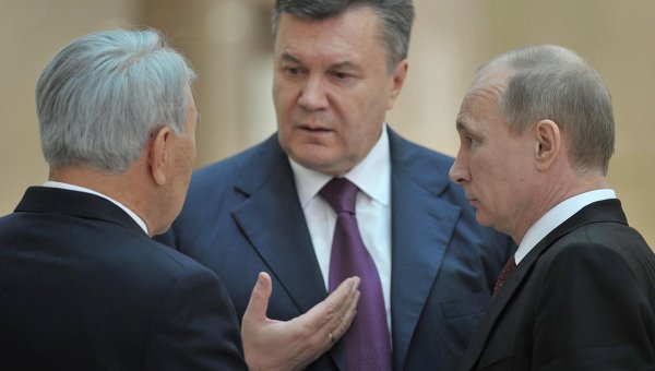 Владимир Путин, Нурсултан Назарбаев и Виктор Янукович
