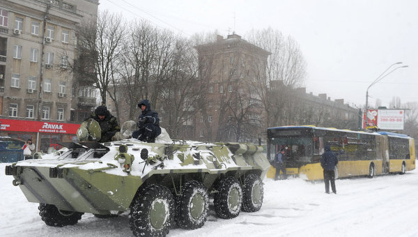 Последствия снегопада в Киеве