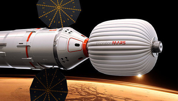 Корабль для полета на Марс на основе капсулы Dragon