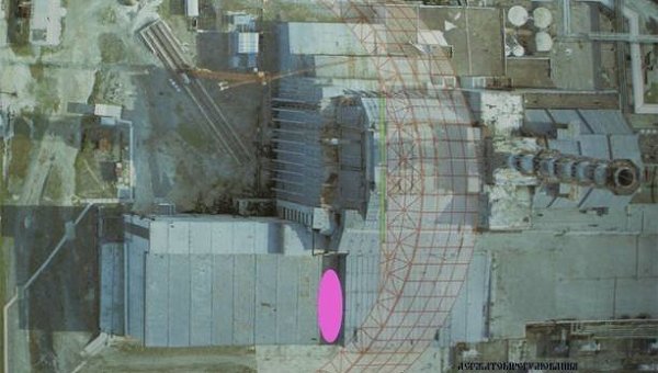 Частичное обрушение кровли и стен на Чернобыльской АЭС