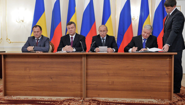Встреча Владимира Путина с Виктором Януковичем в Ново-Огарево