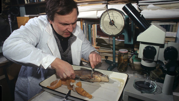 Препарирование рыбы со злокачественным образованием