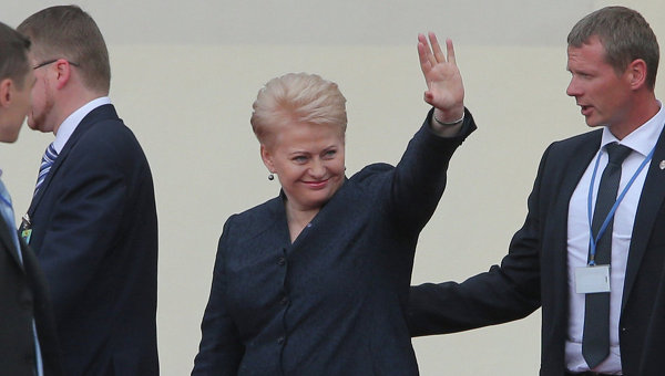 Президент Литвы Даля Грибаускайте на инаугурации Петра Порошенко