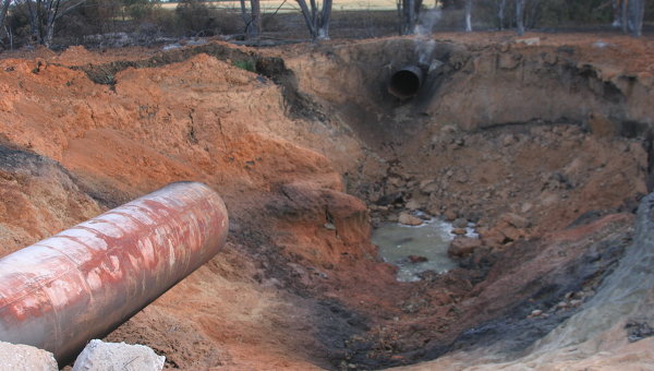 Взрыв на газопроводе Уренгой-Помары-Ужгород в Полтавской области