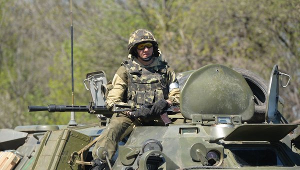 Ситуация в Донецкой области. Военнослужащий ВС Украины
