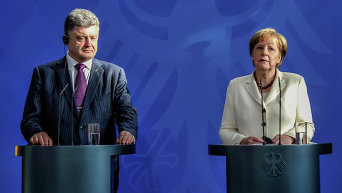 Ангела Меркель и Петр Порошенко