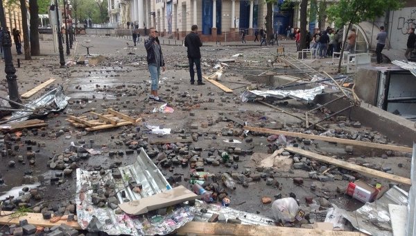 Улицы Одессы после столкновений
