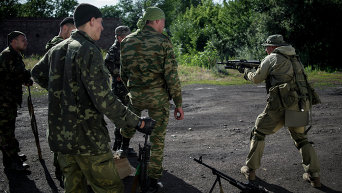 Бойцы народного ополчения Донбасса