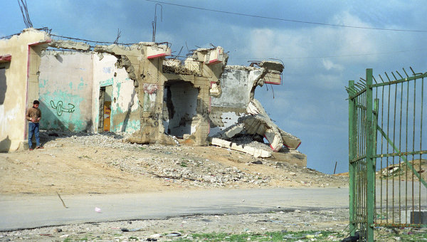 Палестинский дом, взорванный солдатами израильской армии