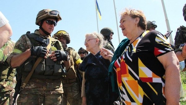 Украинские военнослужащие на востоке Украине