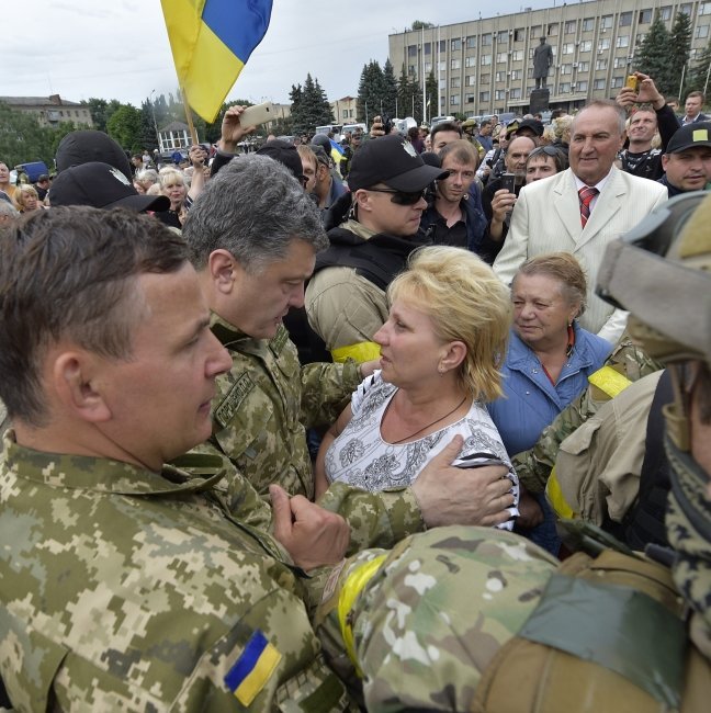 Президент Петр Порошенко посетил Славянск