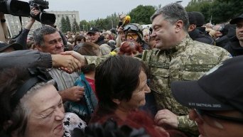 Президент Петр Порошенко посетил Славянск