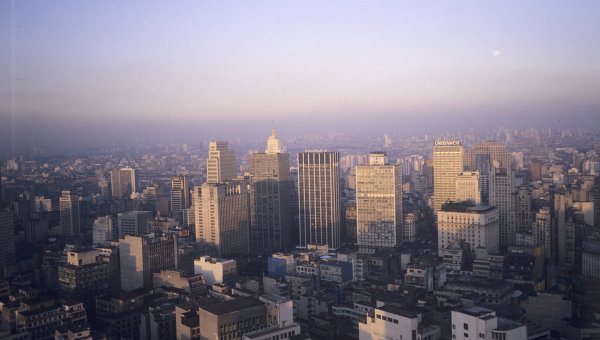 Панорама города Сан-Паулу. Бразилия