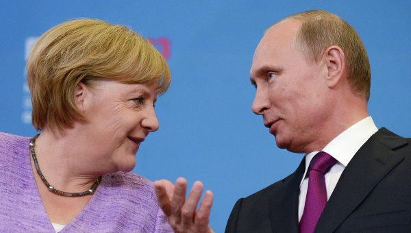 Ангела Меркель и Владимир Путин. Архивное фото