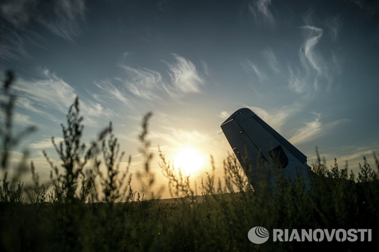 Обломки самолета Ан-26 ВСУ, сбитого в Луганской области