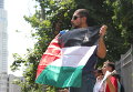 Митинг в поддержку палестинцев у представительства ООН в Киеве
