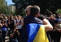 Премьер Украины Арсений Яценюк посетил в Славянск