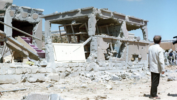 Разрушенные дома в Триполи. Архивное фото