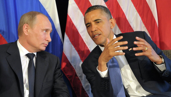 Владимир Путин и Барак Обама. Архивное фото