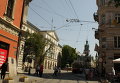 Улица Львова в день выборов президента