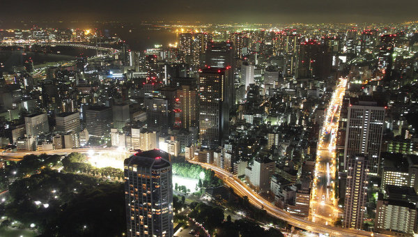 Вид города Токио