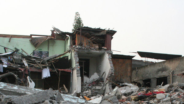 В китайской провинции Сычуань, пострадавшей от мощного землетрясения
