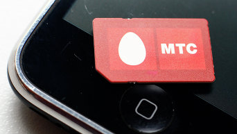 Сим-карта с логотипом оператора сотовой связи МТС