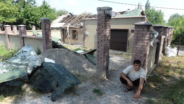 Разрушения в городе Горловка Донецкой области. Архивное фото