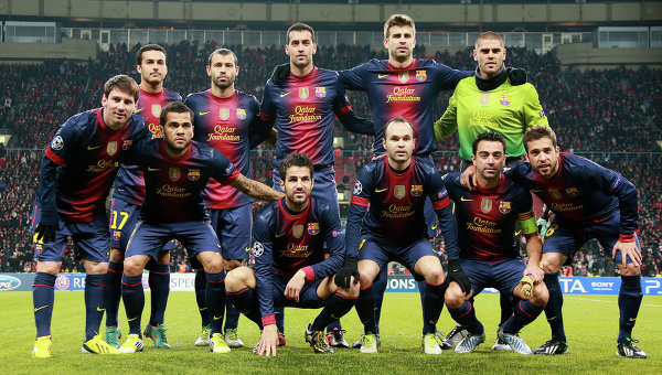 Игроки ФК Барселона. Архивное фото