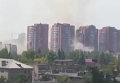 Многоэтажки Донецка попали под артобстрел. Видео