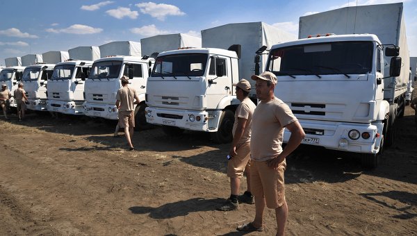 Конвой с российской гуманитарной помощью