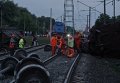 В Винницкой области 11 вагонов грузового поезда сошли с рельсов