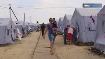 Быт беженцев из Украины в Ростовской области. Видео