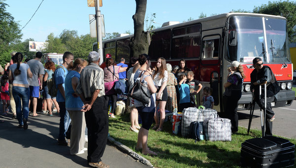 Эвакуация жителей восточной Украины. Архивное фото
