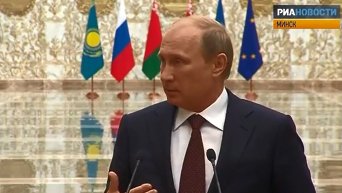 Путин раскрыл подробности встречи с Порошенко в Минске. Видео
