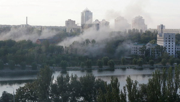 Донецк после обстрела. Архивное фото
