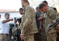 Пленные украинские военные вывезенные из окружения под Иловайском