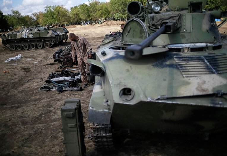 Украинские военные в Дебальцево