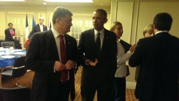 Петр Порошенко и Барак Обама в Уэльсе