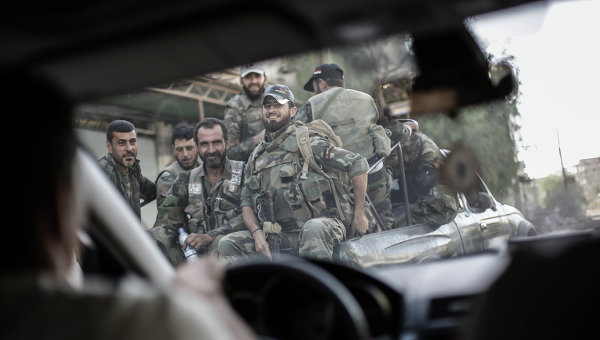 Солдаты в сирийском городе Гута
