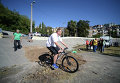 Субботник на Киевском велотреке