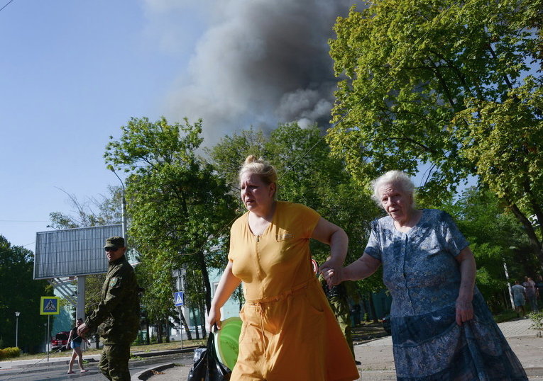 Донецк после обстрела
