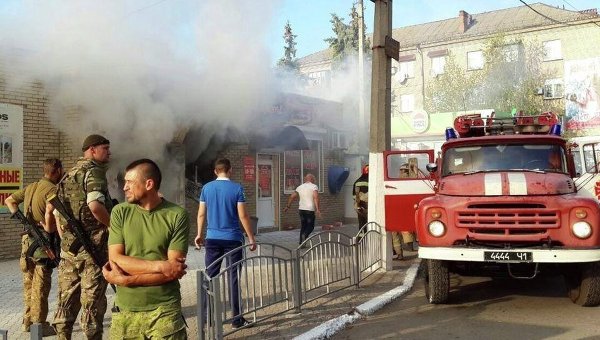 Взрыв в ювелирном магазине в Славянске