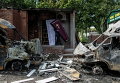 Разрушенные здания в Донецке
