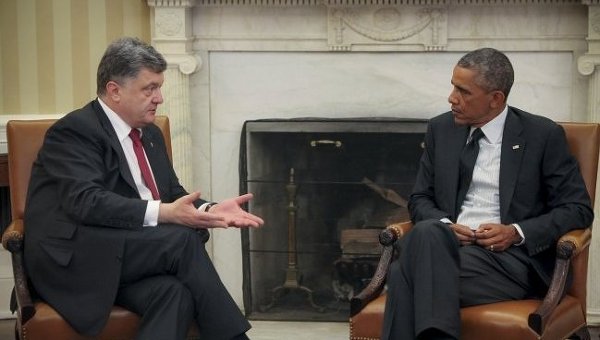Петр Порошенко и Барак Обама. Архивное фото