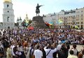 В Киеве прошел четырнадцатый Мегамарш в вышиванках