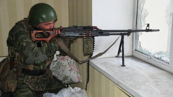 Ополченец ДНР в Донецке