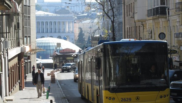 Автобус КП Киевпасстранс в центре Киева. Архивное фото