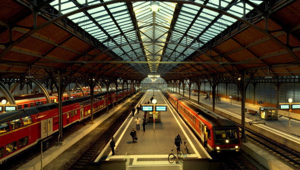 Железнодорожная станция в Германии