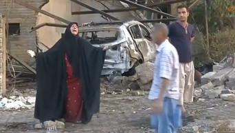 Погибшие от бомбежек в Багдаде. Видео